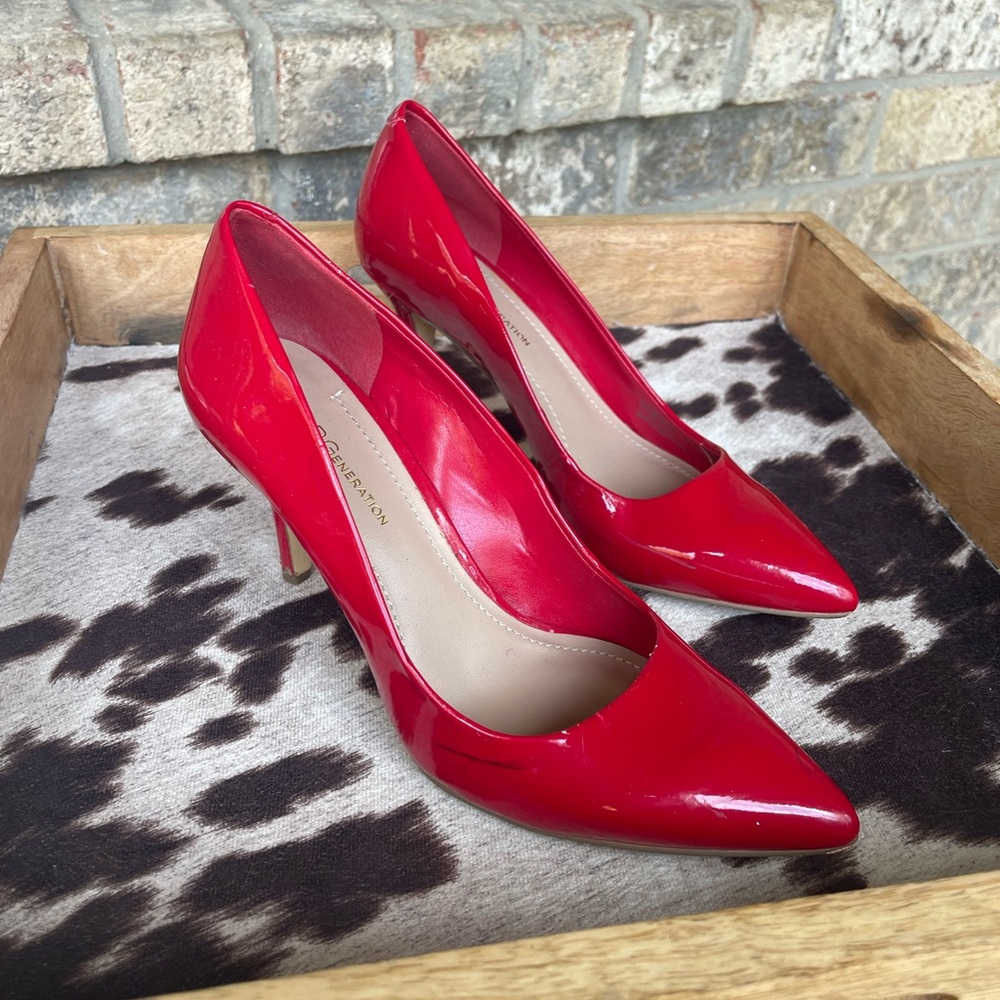 BCBG red heels size 6 1/2